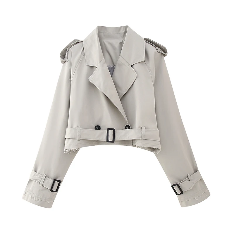 

Autumn Women Long Sleeve Oversize Trench New Female Double-breasted Bomber Jackets Women with Belt Loose Jacket Coat