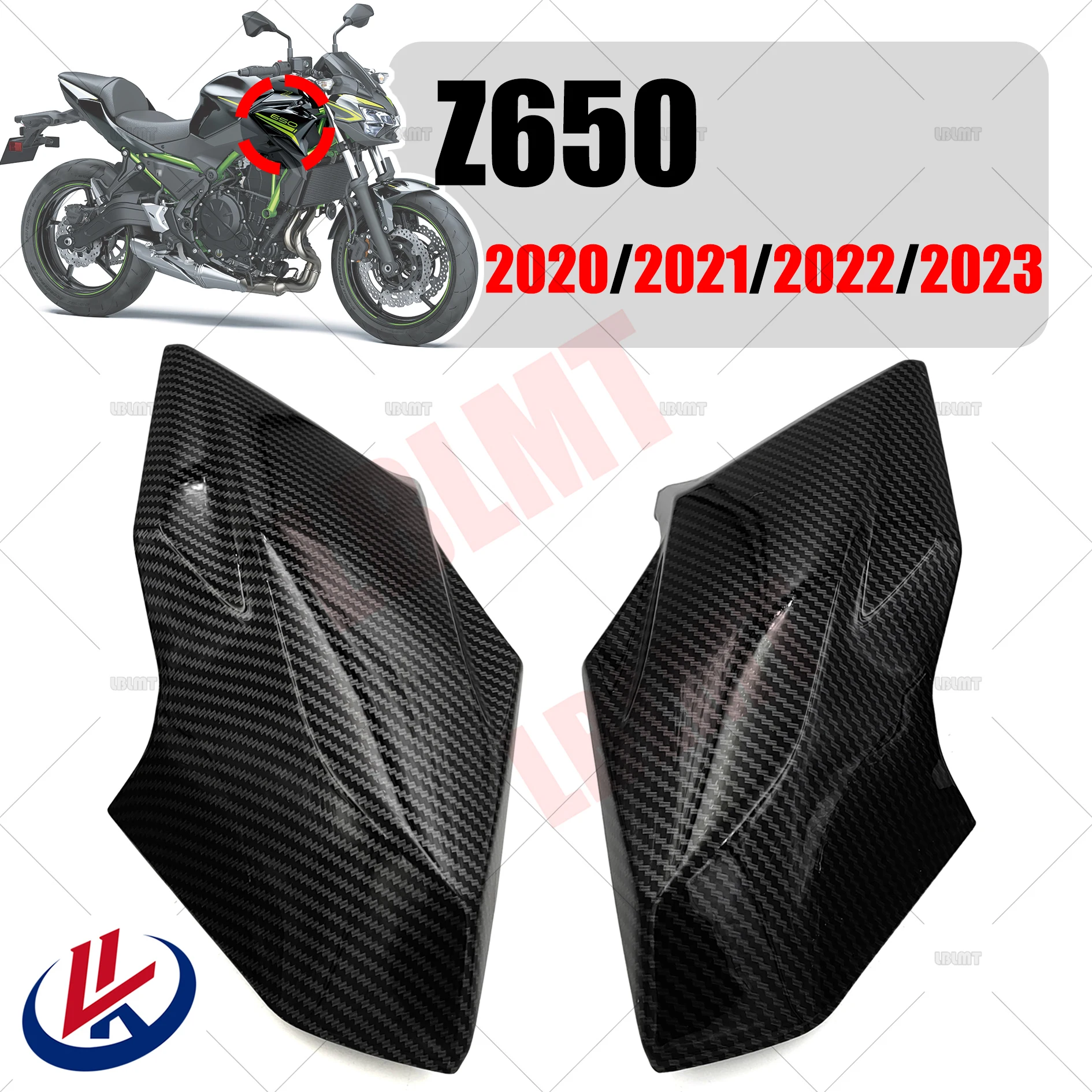

For Kawasaki Z 650 Z650 2020 2021 2022 2023 Motorcycle Gas Tank fuel tank Side Trim Cover For KAWASAKI Z650 Panel Motor Fairing