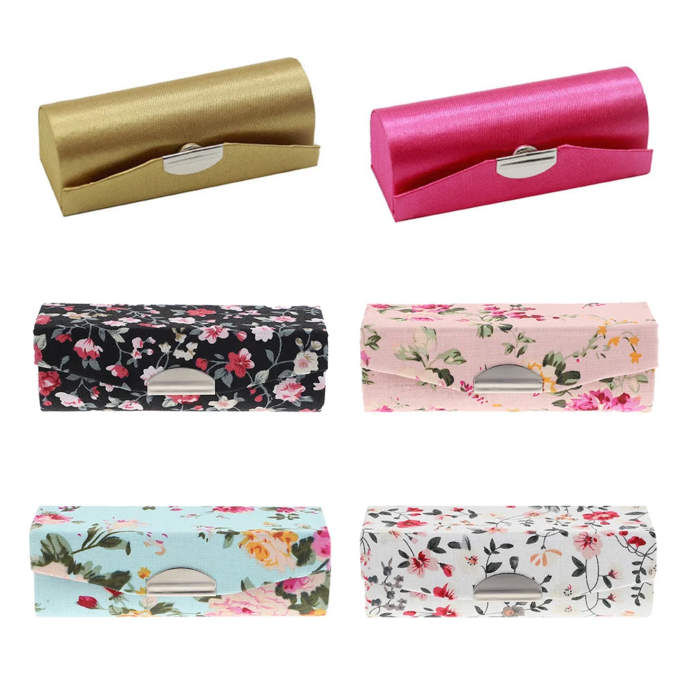 

6 Pcs Delicate Embroidered Lipstick Cases Retro Brocade Lipstick Storage Cases