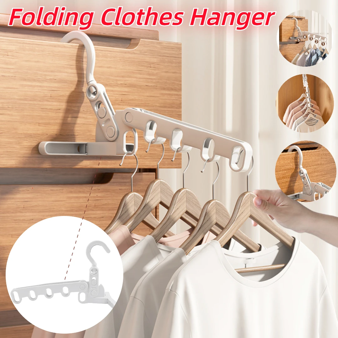 

Outdoor Travel Clothes Rack, 5 Hole Folding Hanger Wall-Mounted Drying Rack, for Outdoor Camping Travel, Hotel, Home