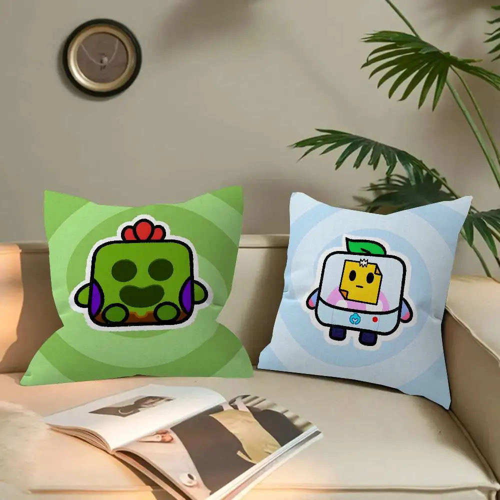 Фото Наволочки Game B-rawl Game S-Stars, декоративные чехлы для дивана с мультяшным рисунком, двусторонняя печать, короткий плюш, милые наволочки для подушек №3