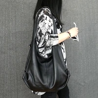 bucket type womens shoulder bag black head leather luxury womens brand bag large capacity personalized fashion casual handbag