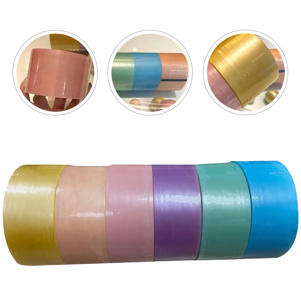 

6 Rolls Kids Toys Goo Ball Tape Sticky Funny Tapes Relaxing Rolling Manual Colored Making Adhesive Child