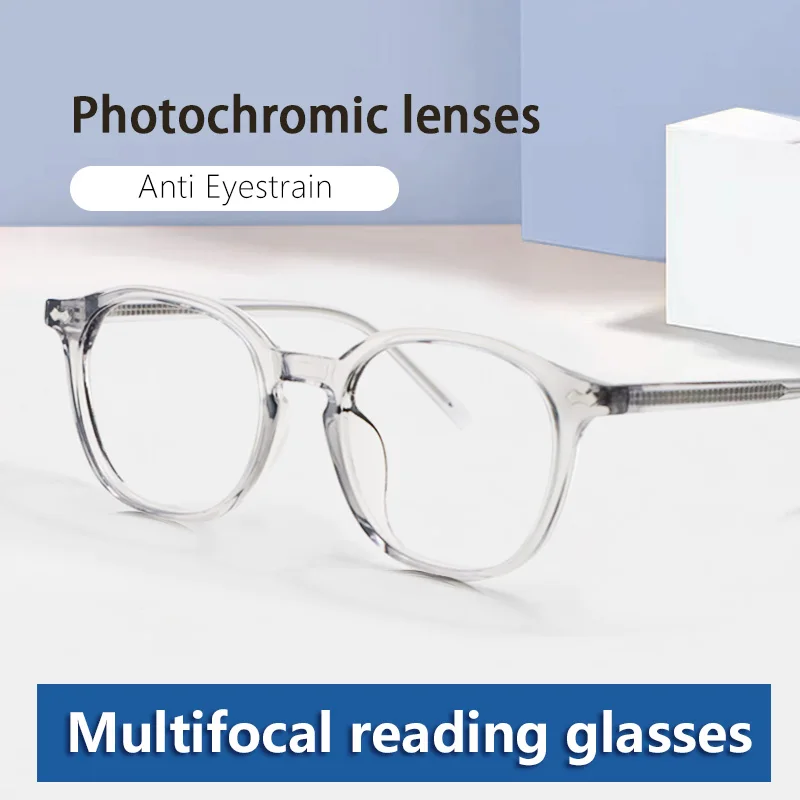 Фотохромные прогрессивные Мультифокальные очки для чтения женщин ультралегкие