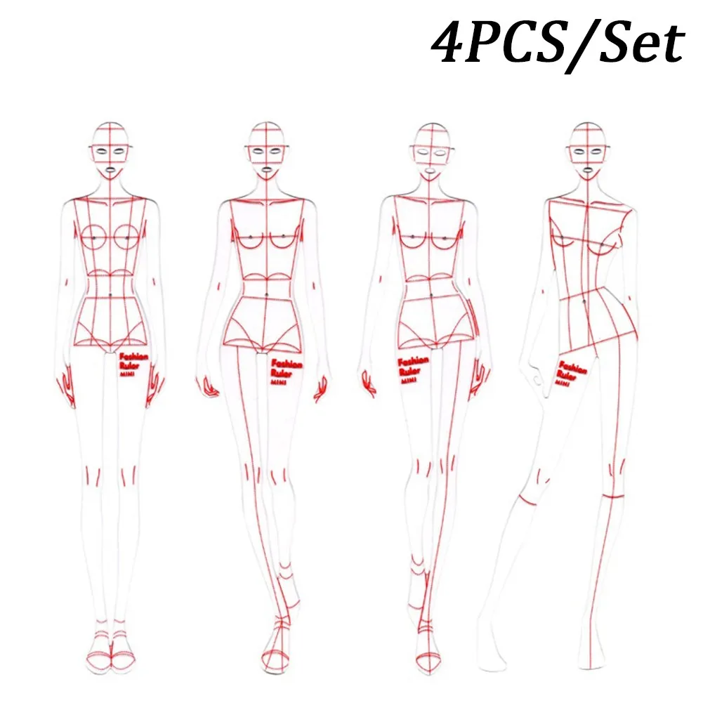 

Fashion Illustration Ruler Drawing Sketch Figure Sewing Design Template Tailoring Tools For Female Clothing Design Tools