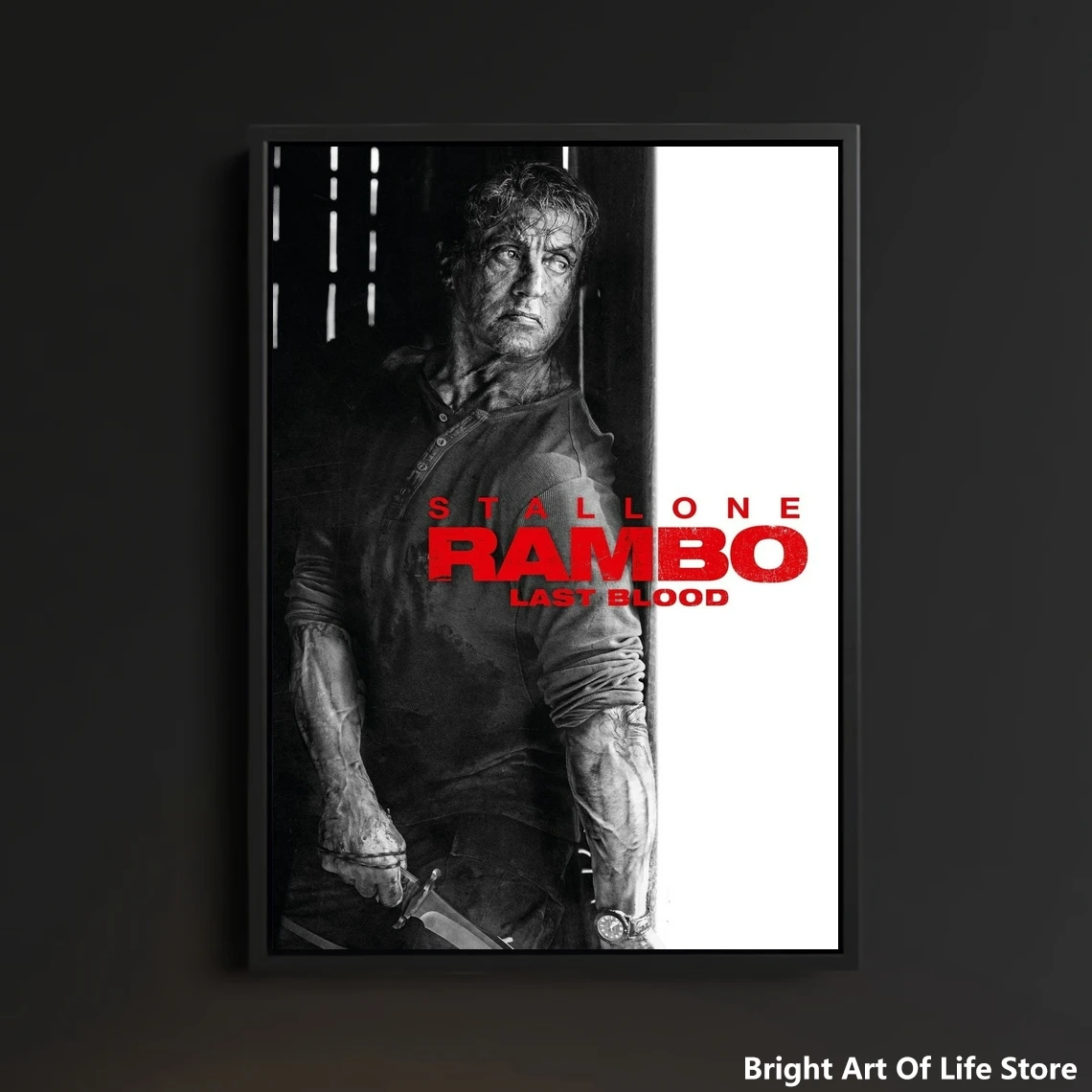 Плакат фильма «Последняя кровь» Rambo (2019), художественная Обложка со звездой и актером, печать на холсте, декоративная живопись (без рамки)