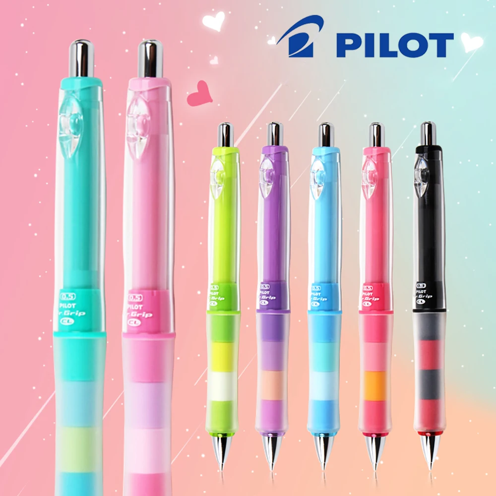 Set Hdgcl-50r Shake Out Lead Anti-fatigue Soft Color Rubber Ring Grip Automatic Pencil