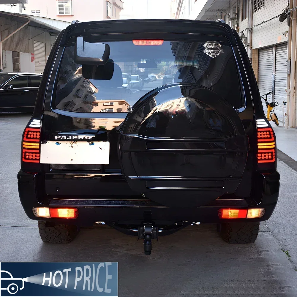 Фото Для Mitsubishi Pajero V73 2004-2014 авто задние фонари обновление динамический сигнальный светильник аксессуары светодиодные автомобильные задние фонари в сборе №2
