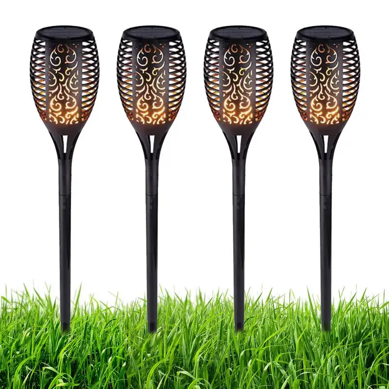 

Фонари для дорожек на солнечной батарее, освещение для сада, забора, освещение для танцев, мерцающее пламя, уличные водонепроницаемые фонарики