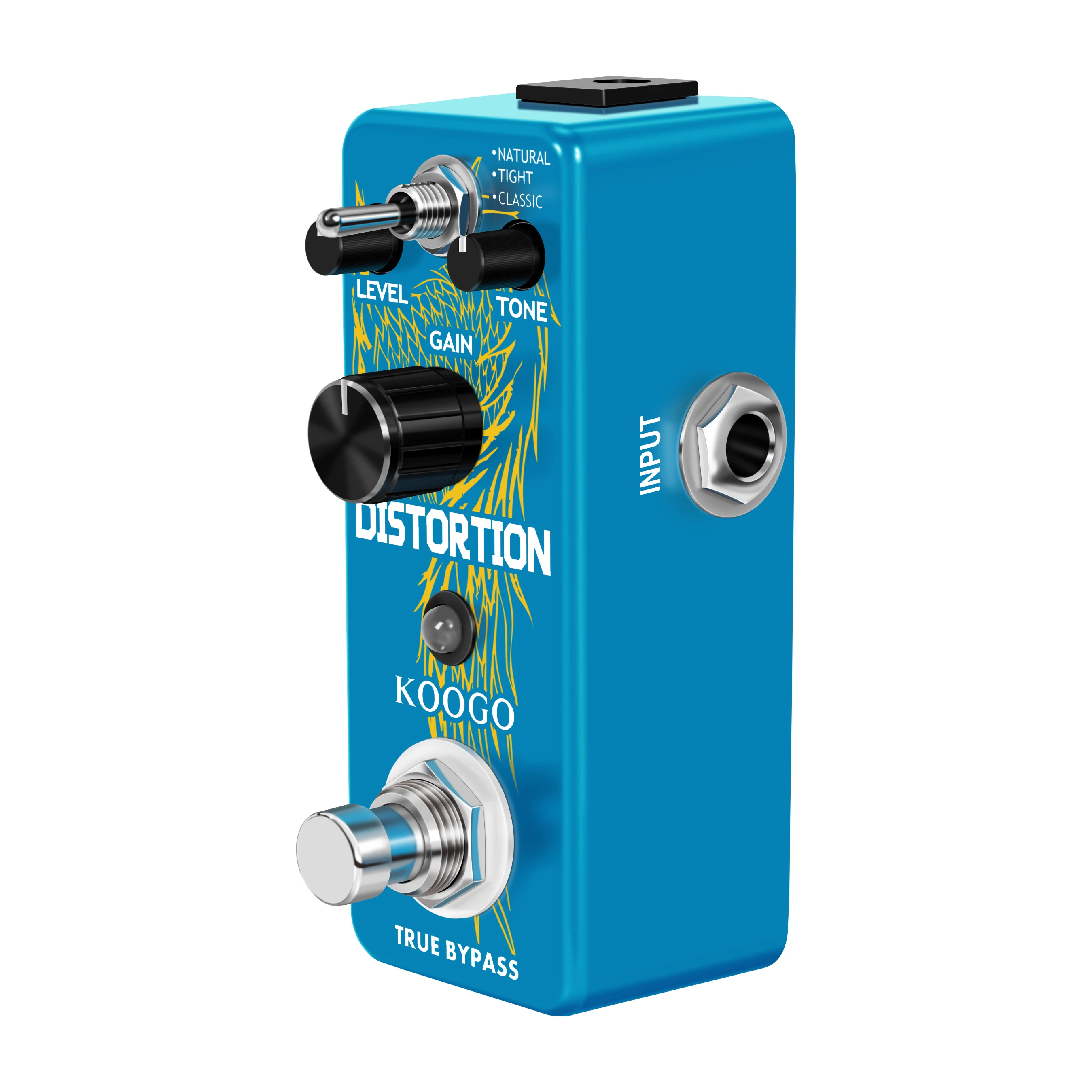 Koogo LEF-301B Guitar Distortion Pedal Solo Dist Effect Pedals For Guitarist High Gain Distortions Pedals Natural Tight Classic