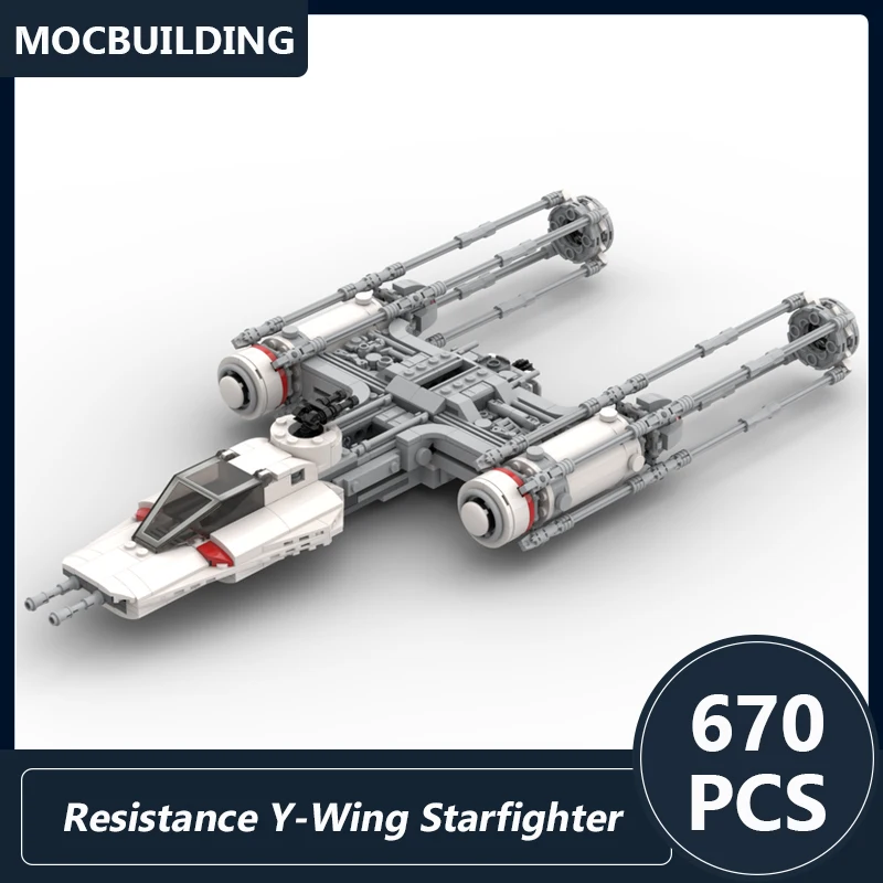 

Resistance/BTA-NR2 Y-Wing Starfighter Model Moc Building Blocks DIY Assembled Bricks Space Wars Movie Series Display Toys Gifts