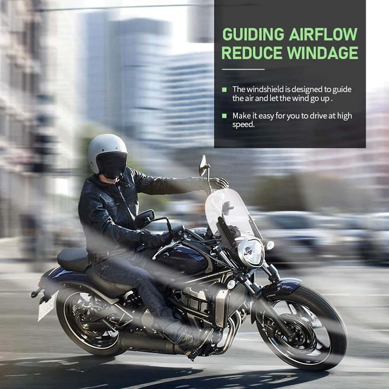 Ветрозащитный экран для мотоцикла Kawasaki Vulcan S650 VN650 EN650 2015-2021 с кронштейном