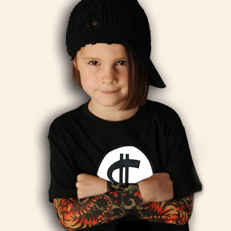 Novelty Tattoo Long Sleeve Children Funny T-Shirts Cotton Boys Kids Autumn Kids Girls Tops 2-7Years Gothic Clothes Camisetas enlarge