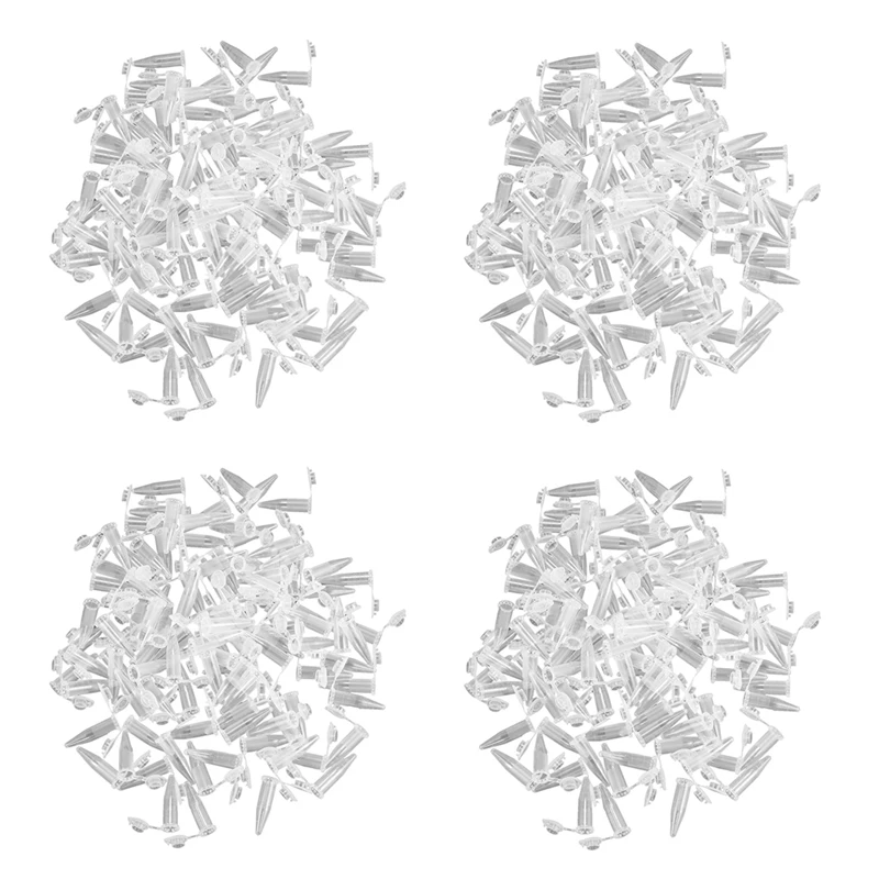 

400PCS 1.5Ml Lab Mini Plastic Test Tube Centrifuge Vial Snap Cap 42X11mm Clear