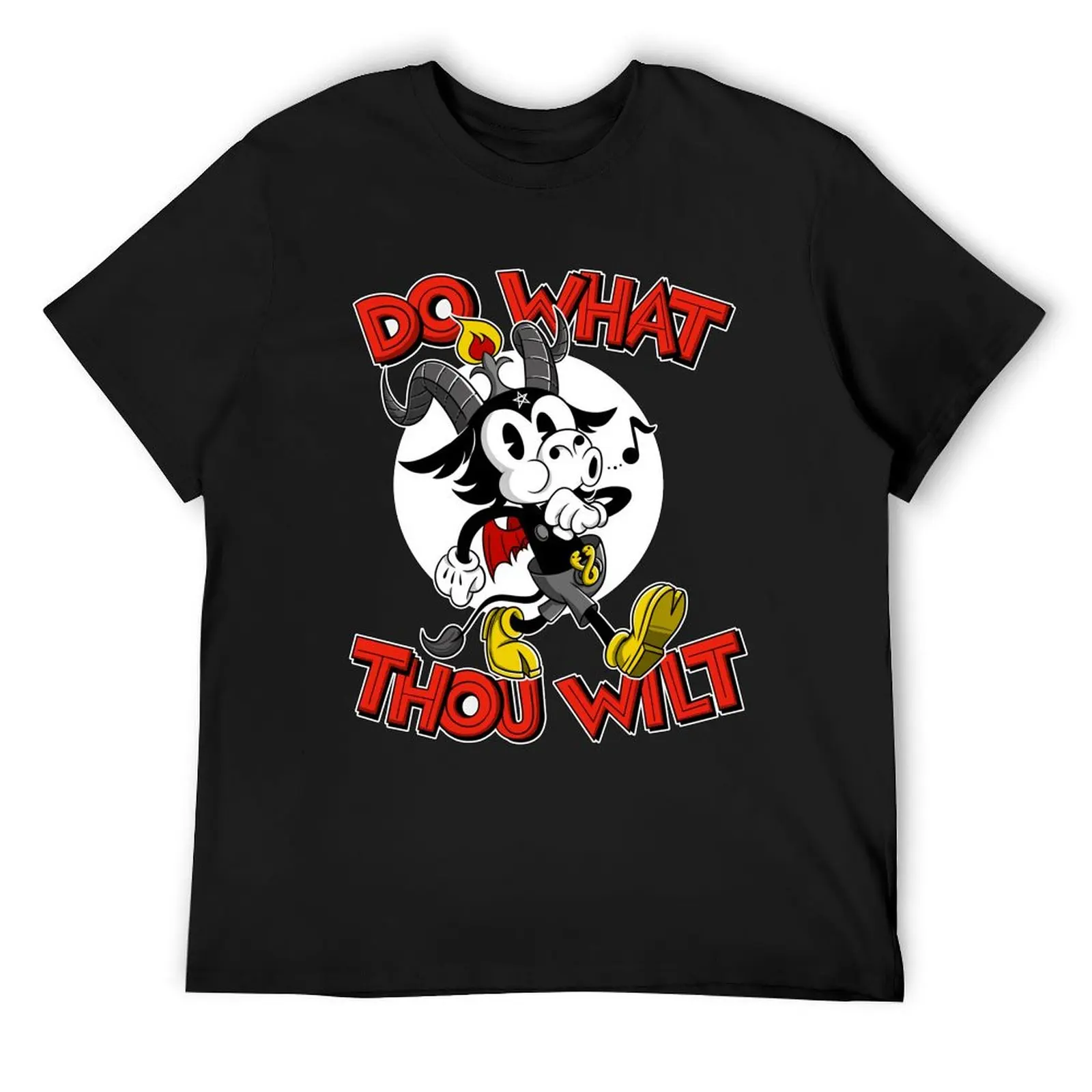 Футболка Do What Thou Wilt Baphomet 30-х годов с героями мультфильмов оккультная эзотерика