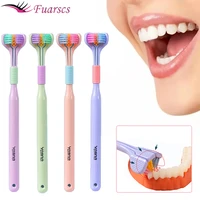 three sided soft bristle toothbrush oral care safety toothbrush teeth deep cleaning portable dental oral care cleaning supplies