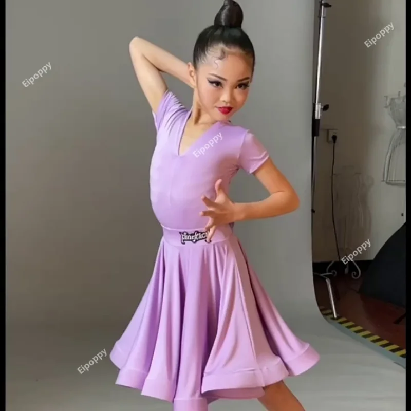 Женское платье с длинным рукавом и разрезом для латиноамериканских танцев