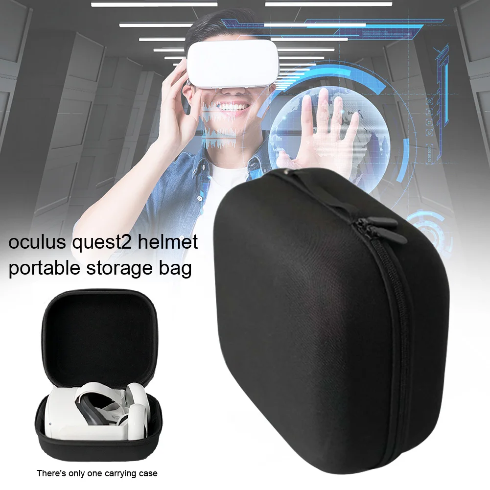 

VR Headset Accessories Full Protection EVA Carrying Case Anti Scratch Travel Waterproof Portable Storage Bag For Oculus Quest 2