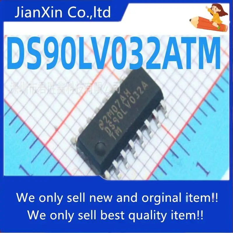 

10 шт., 100% оригинальный новый DS90LV032ATMX DS90LV032ATM DS90LV032A SOP16