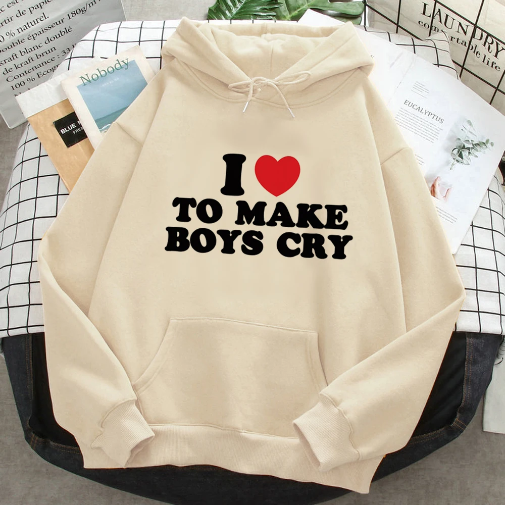 

Женские толстовки с капюшоном i Love, флисовый пуловер с капюшоном в стиле аниме Харадзюку, 2023