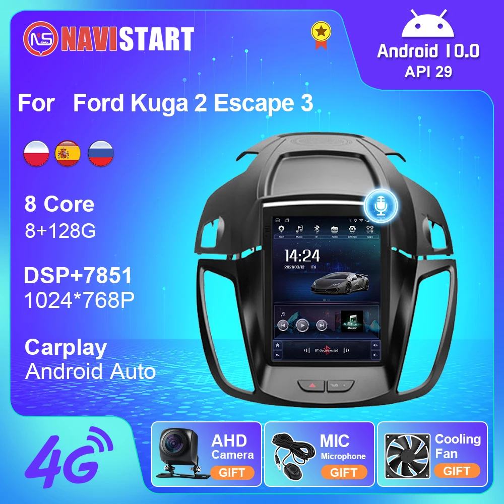 For Ford Kuga 2 Escape 3 2012-2019 Android 10 Multimedia Android Video Player Navigation Gps Stereo