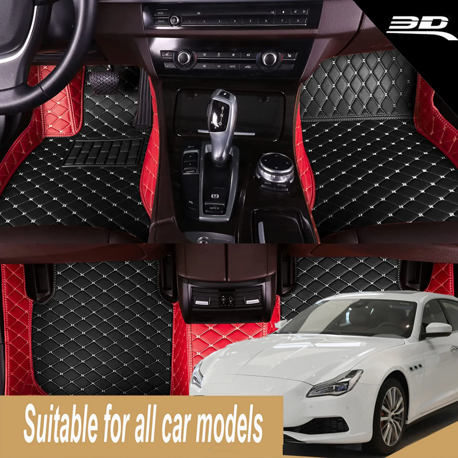 Фото 3D-коврики из искусственной кожи для Changan Kaicene F70 и Kaicene F300, водонепроницаемые, на заказ, аксессуары для автомобиля, напольные покрытия №2