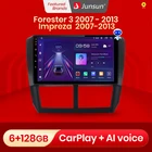 Junsun V1pro AI Голосовое CarPlay Автомагнитола Магнитола Мультимедиа автомобиля для Subaru Forester 3 SH Impreza 2007-2013 2008 2009 2010 Android auto 4G GPS трекер навигатор 2 DIN 2 дин андройд Аудио Автомагнитолы