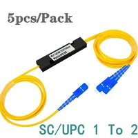 2m plc splitter sc lc fc upc 1x2 plc singlemode fiber optical splitter 1 to 2 scupc pcl splitter computer y cable sleeve