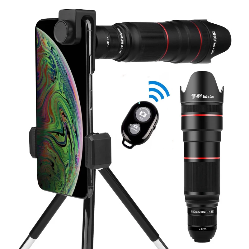 

JKING 4K HD 36X Optical Telescope Phone Camera Lens Telephoto Lens For iPhone Xiaomi Smartphone Lenses lente para celular