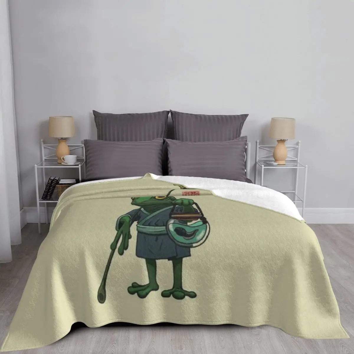 Лягушка и его сын — ультрамягкое одеяло из микрофлиса