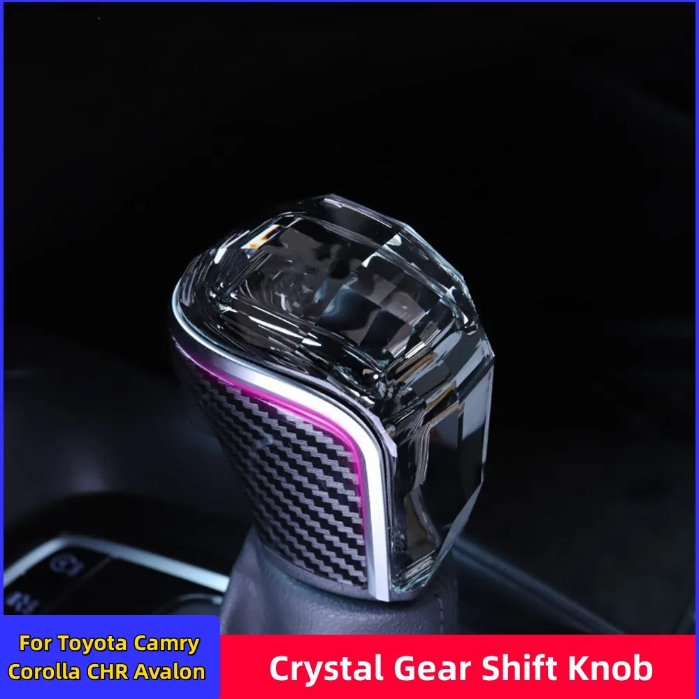 

For Toyota Corolla 2019-2022 Crystal Gear Shift Knob with Led Light for Camry 2018-2022 CHR 2021 2022 Avalon Car Accessoires