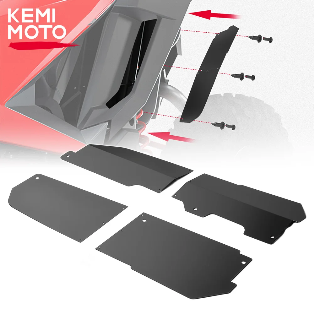 KEMIMOTO UTV Metal Wide Fender Flare Set Heavy-Duty Rear Fender Flares Compatible with Polaris RZR PRO R 2/4 Seats 2022-2023