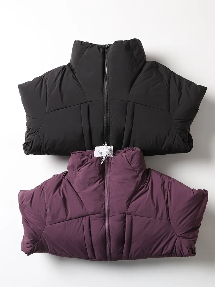 Sle Super Handsome High Fluffy 90 White Duck Down Японская мода Короткое свободное пуховое пальто BF с