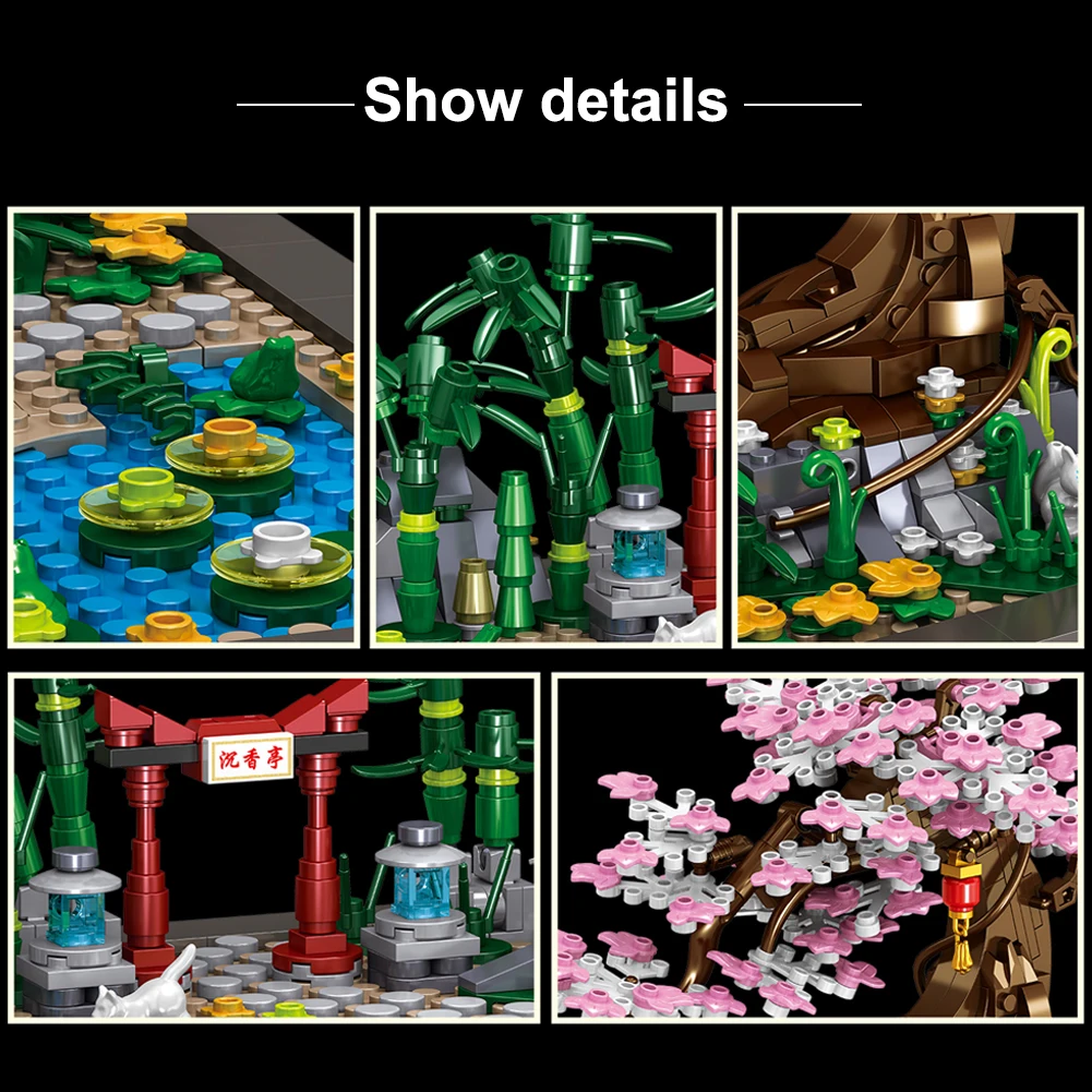 BZDA мини-дерево Сакура бонсай кирпичи уличный вид вишневый цветок строительные