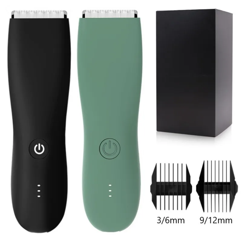 

Триммер для волос на теле мужской, электробритва со сменными керамическими лезвиями для ушей и лбиков, водонепроницаемый аппарат для груминга