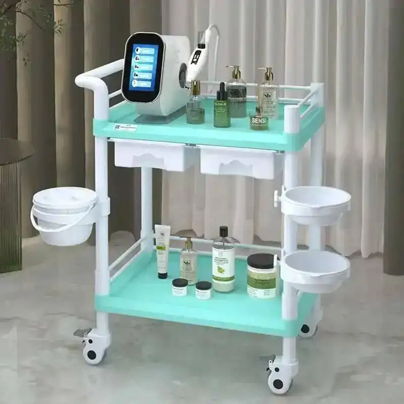 Фото Профессиональная тележка для парикмахерских и салонов красоты Aesthetics Storage, на колесах, для хранения инструментов, мебель для салонов MQ50TC №3