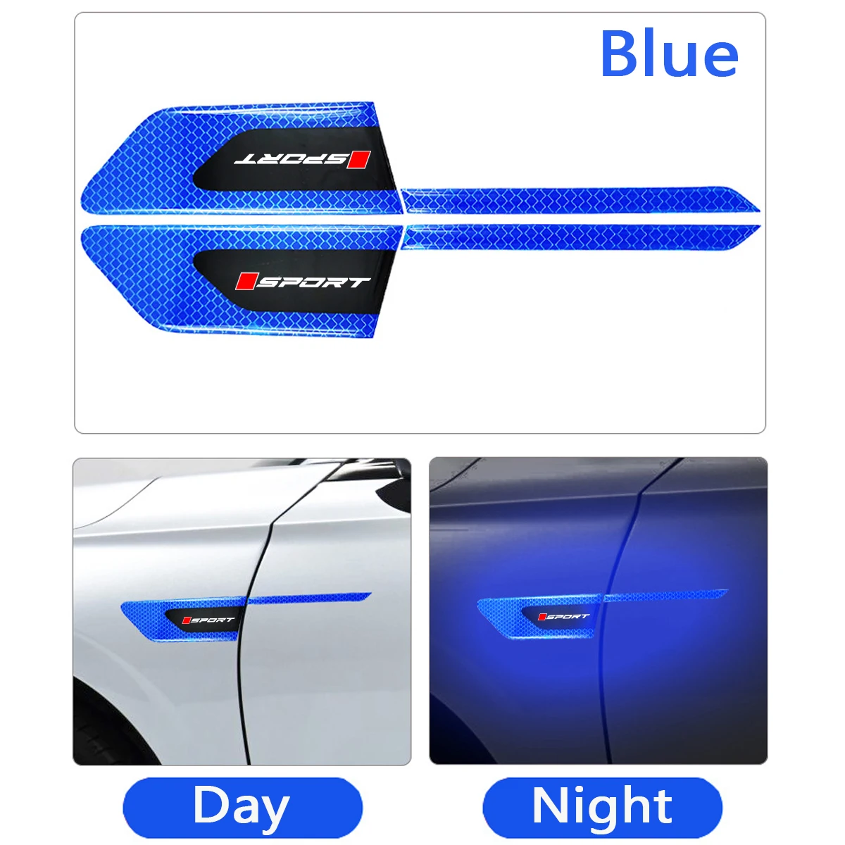 Светоотражающая предупреждающая лента для дверей автомобиля наклейки Toyota Honda Mazda