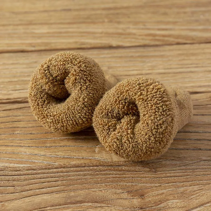 Winter Women's Thick Warm Wool Socks High Quality Harajuku Solid Color Casual Cashmere Socks Cold-resistant Snow Socks 3 Pair