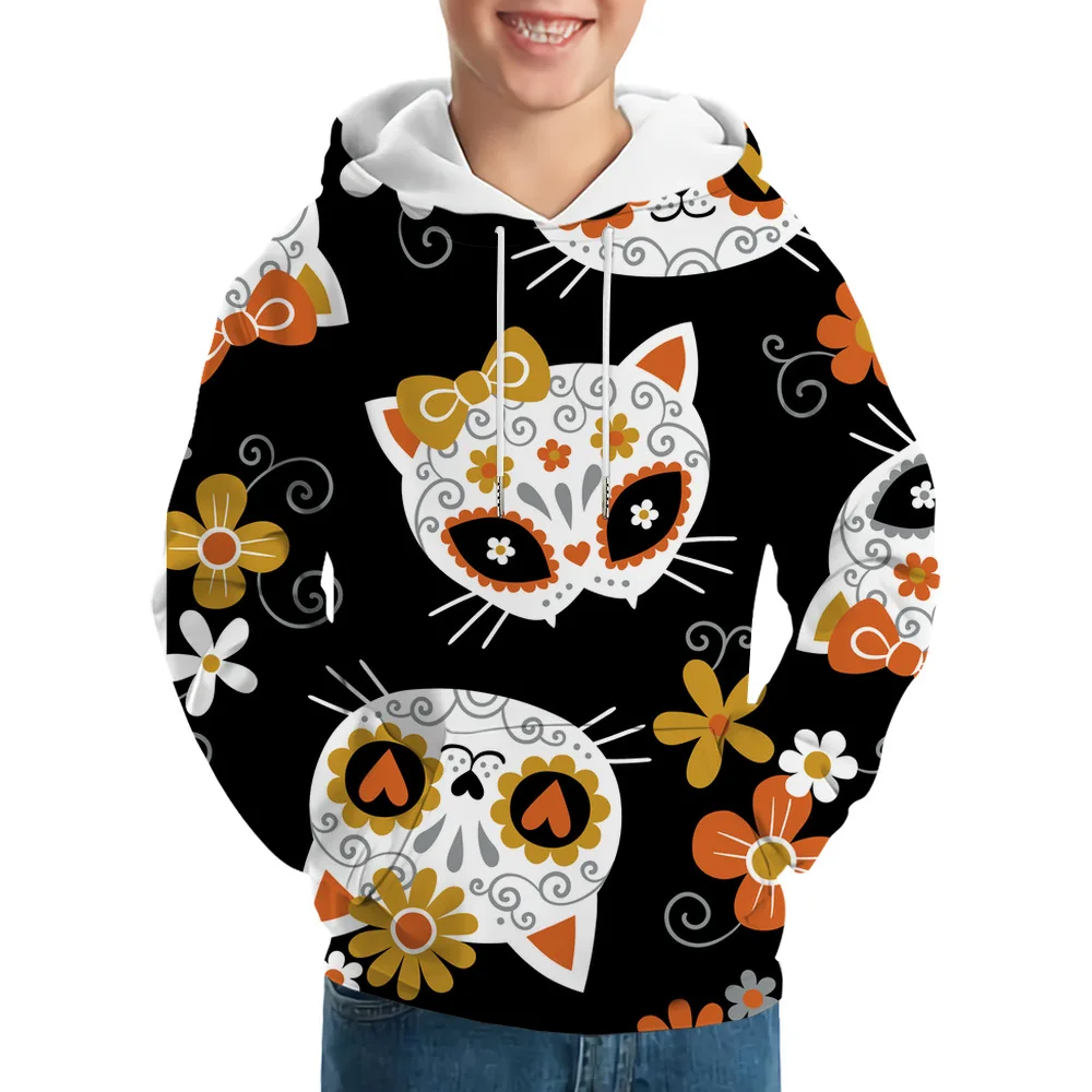 

2023 New Halloween Gift Party Consecutive Hoodie Hoodes Hot COS Pumpkin Anime Clothing Family Clothing Four Seasons Four Seasons