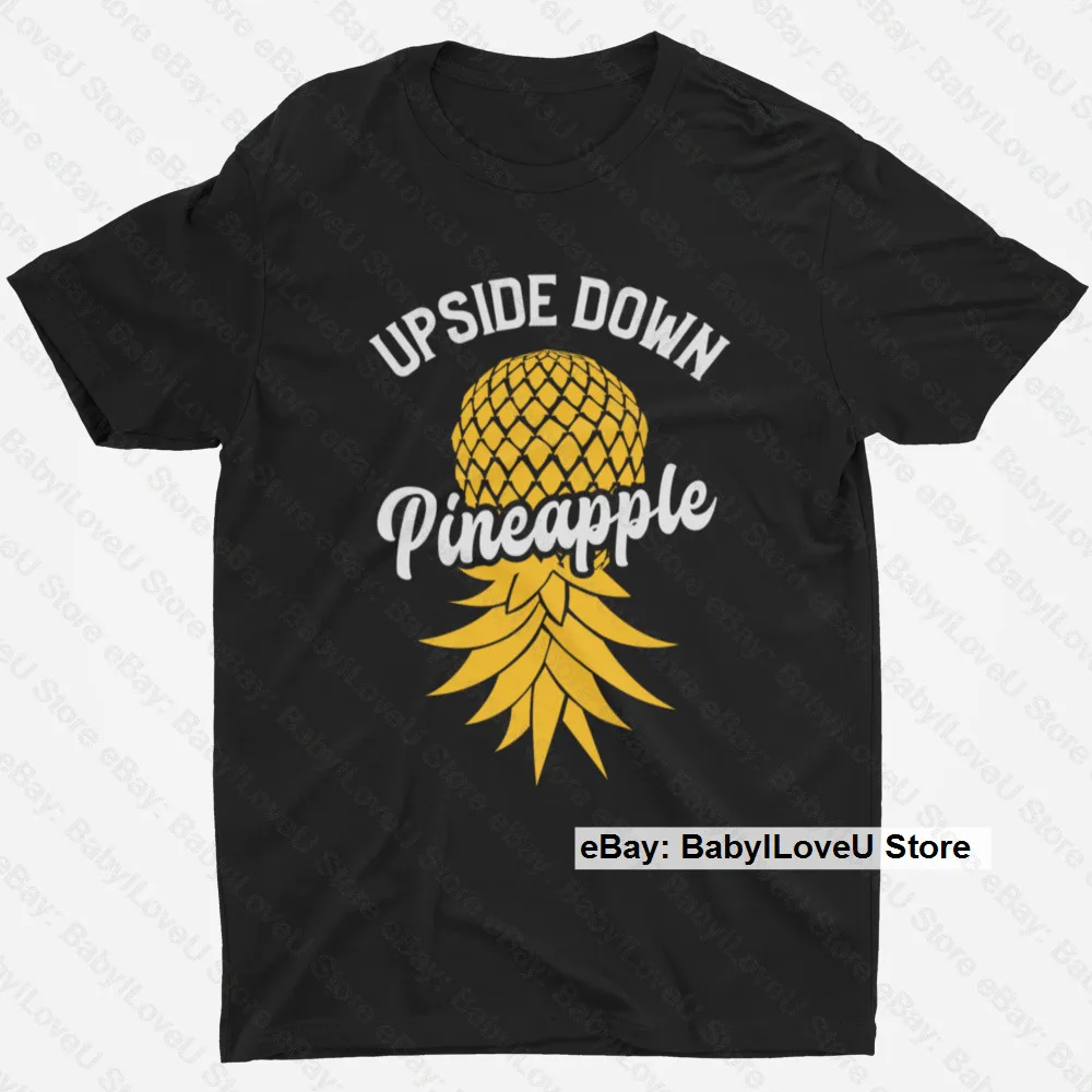 Ретро перевернутая футболка с ананасом и свинглером новинка забавная мужская в