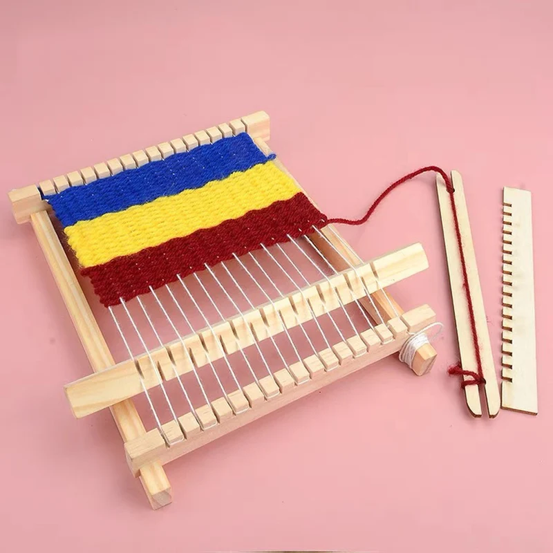 

DIY Wooden Loom Knitting Machine Weaving Loom Frame DIY Knitted Toys Wool Weaving Loom Handcraft Household Wooden Knitting Tools