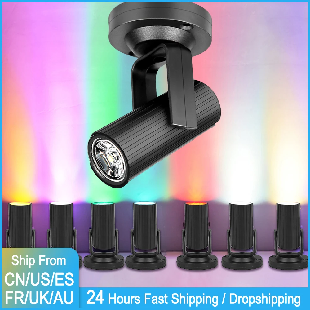 

6 Color 1W AC 85-265V LED Beam Light Spotlight Lamp Effect Stage Lighting for Clubs KTV DJ Pub Bar Music Disco Party Lighting