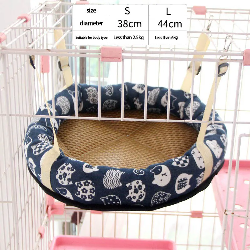 

Summer Cat Nest Hanging Raised Bed Pet Cradle Cute Sleeping Cushion Cat Castle Home Window Hammock Anti-stress Puppy Bed Items