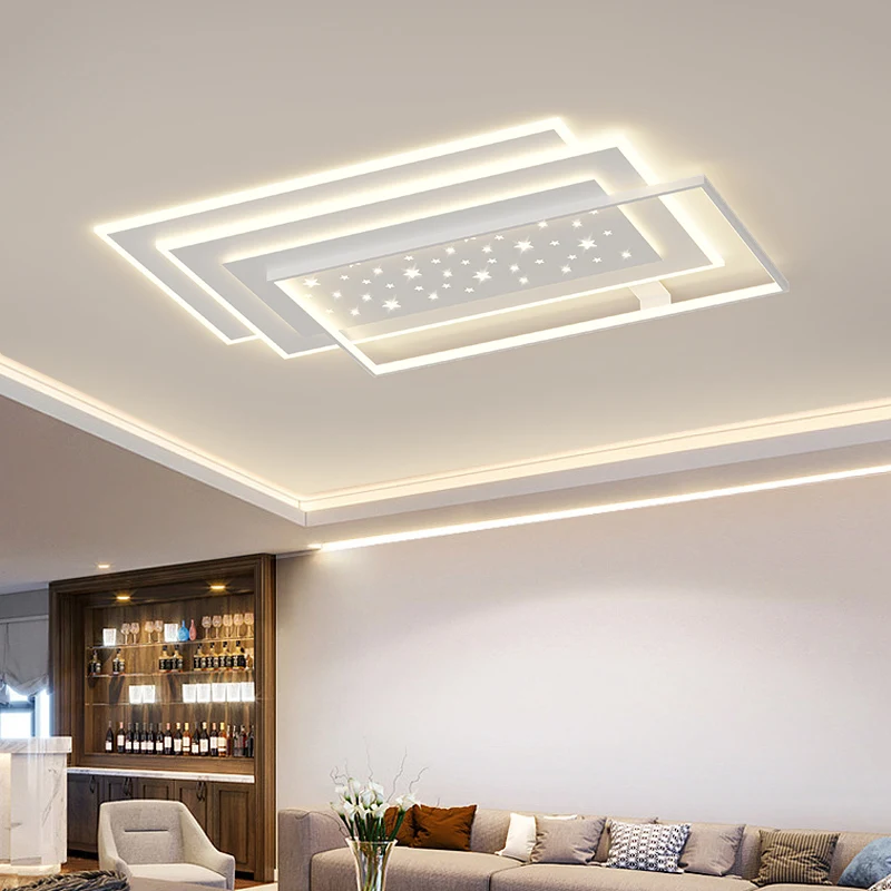

Встраиваемый потолочный светодиодный светильник «звездное небо», современный минималистичный Прямоугольный светильник, креативный дизай...