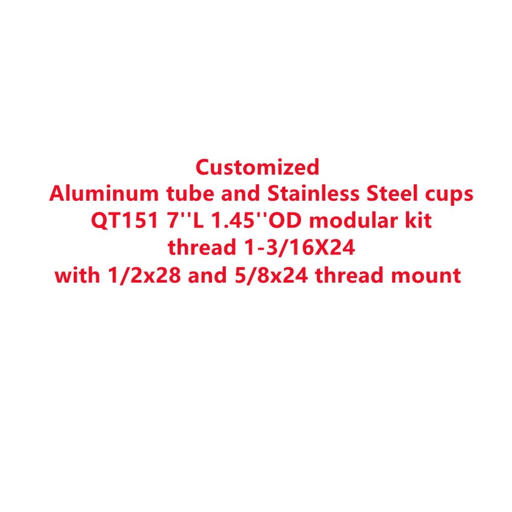 

7''L 1.45''OD Aluminium tube 1/2x28 5/8x24 thread mount 9 Cups 1-3/16x24 Piston Booster for car Oil Catching Cleaning Device Kit