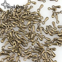 200pcslot 37mm jewelry bronze tail extender chain metal water drop pendant for diy jewelry bracelet accessories