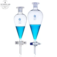 1pcs lab glass pear shaped separation funnel loikaw dropping funnel with glassptfe piston 6012525050010002000ml