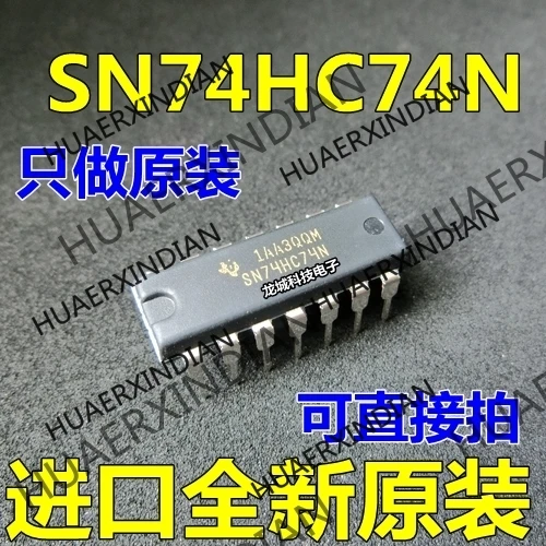 

10 шт./лот новый оригинальный завод SN74HC74N DIP-14 D 74HC7 4N в наличии