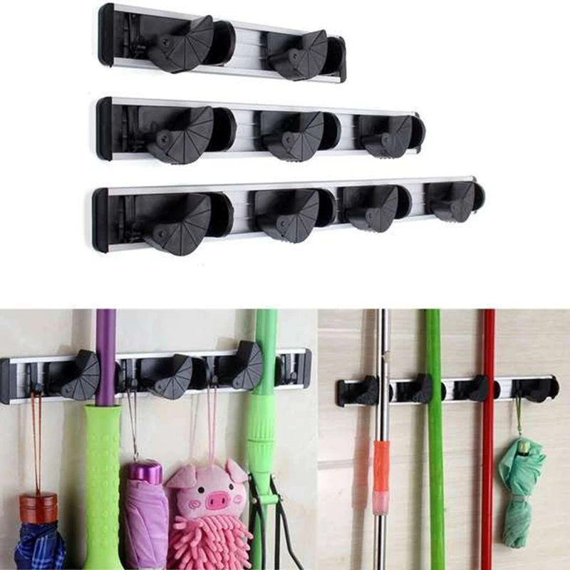 

3 Pack Wall Mounted Broom And Mop Holder Mop Broom Organizer For Garage Garden Kitchen Bathroom Pantry Tool Storage
