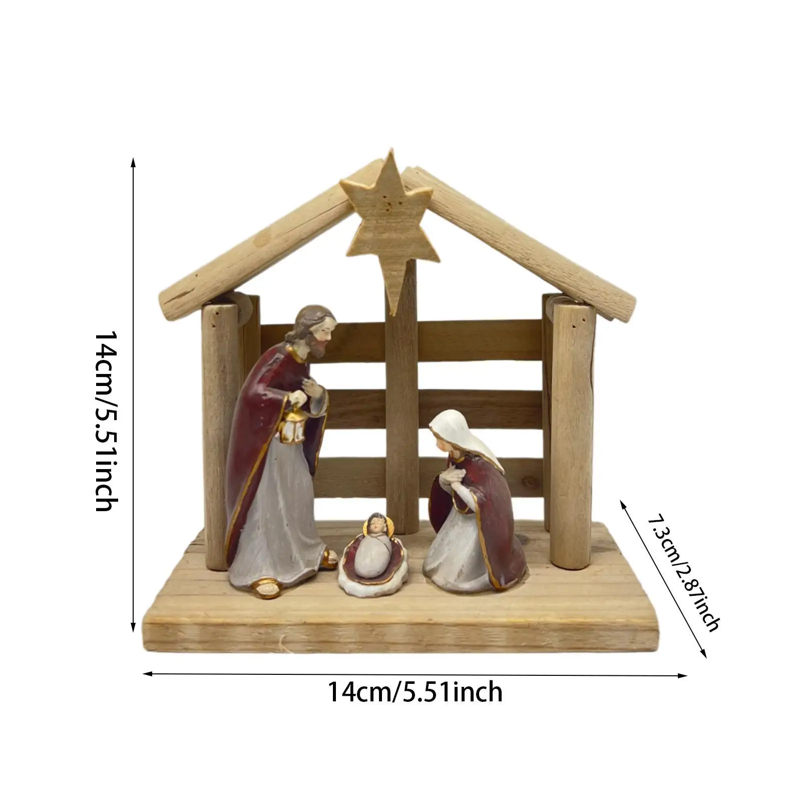 Рождественская сцена статуя корыто домик из коряги для спальни офиса